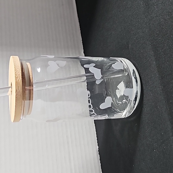 GLASS TUMBLER WITH GLASS STRAW - Picture 3 of 7